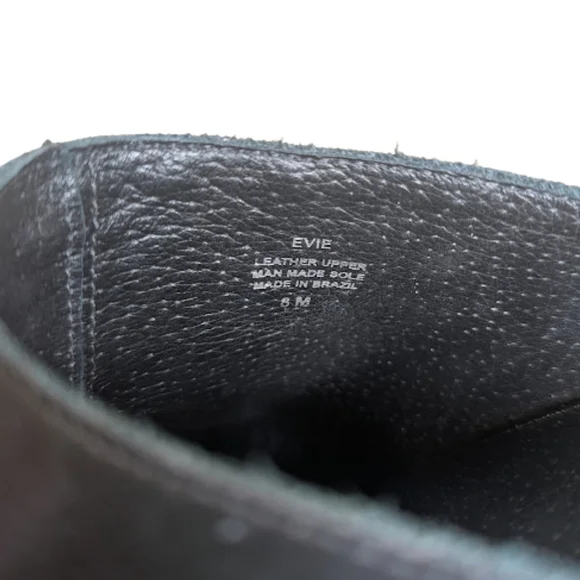 Sculptural Heel Black Leather Mules | Matisse Evie | Modern Minimalist Size 8M - Picture 9 of 9